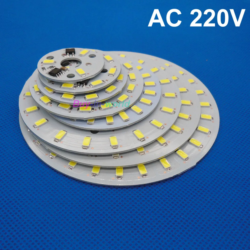 1 шт. светодиодный светильник SMD5730 с регулируемой яркостью AC220 в 3 Вт 5 7 10 12 15 18 24