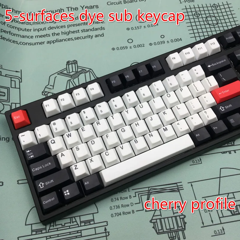 5-Surfaces dye sub keycap cherryprofile PBT это не механическая клавиатура, а просто keycap cherry profile pbt keycaps mechanical