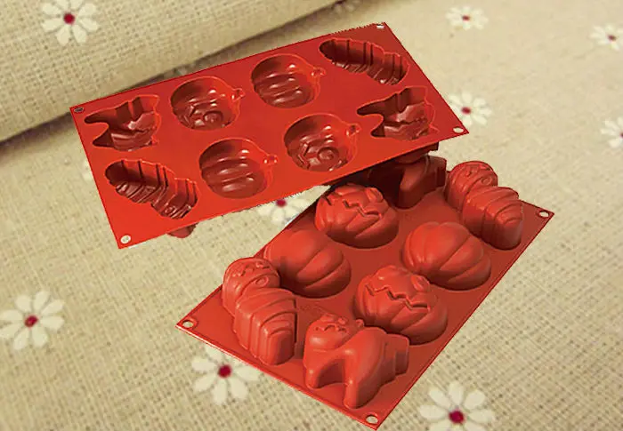 Дизайн торта на Хэллоуин 8 отверстий тыква труп кошка силиконовые принадлежности