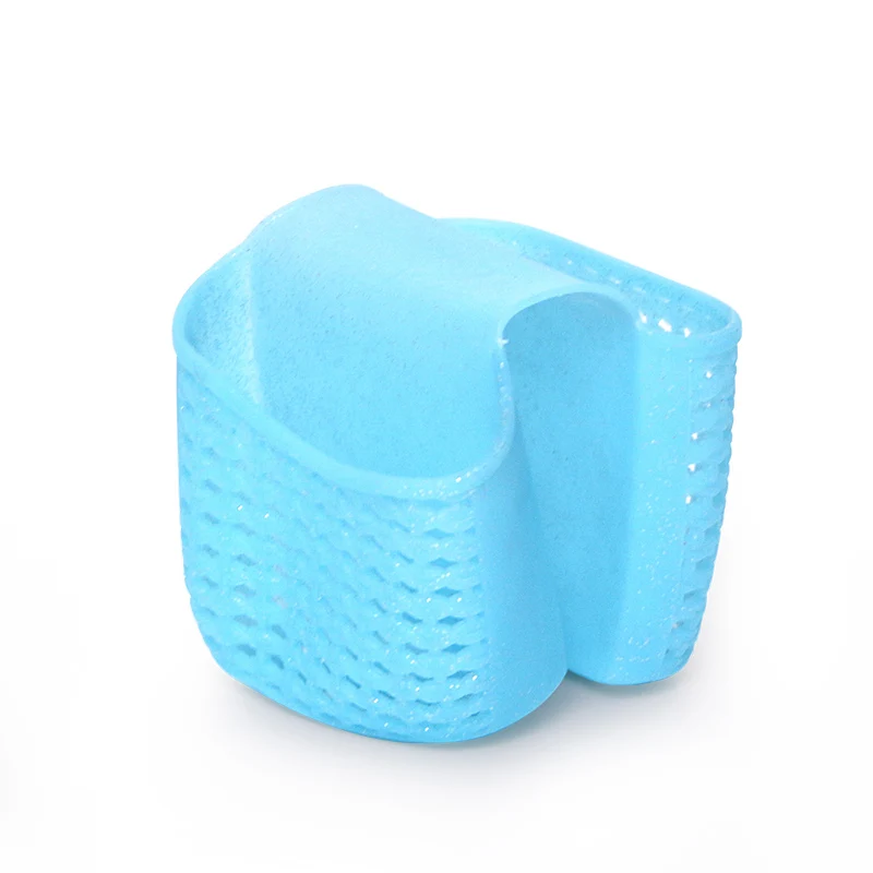 BNBS Kitchen Sponge Drain Holder Wheat Fiber Sponge Storage Rack Basket Wash Cloth Or Bathroom Soap Shelf Organizer Accessories - Цвет: Синий