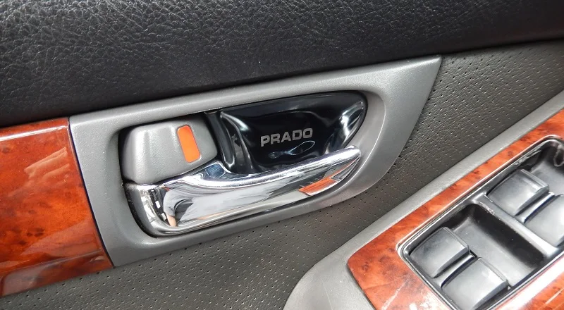Внутренняя дверная ручка из нержавеющей стали для Toyota Land Cruiser Prado J120 2003 2004 2005 2006 2007 2008 2009