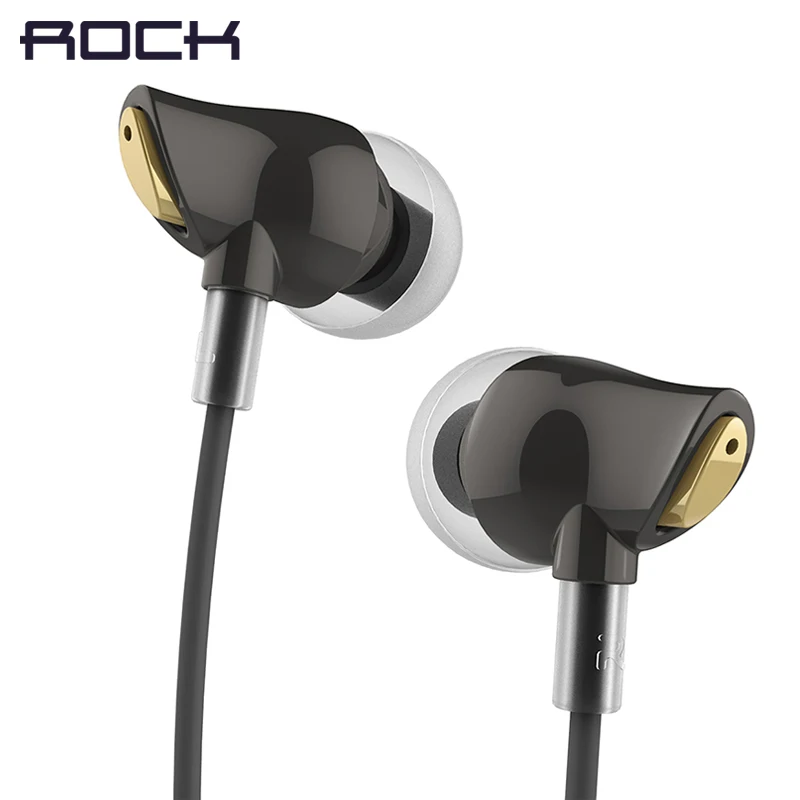 Стереонаушники ROCK In Ear с цирконием лидер продаж гарнитура 3 5 мм для iPhone 6 6S 9 8 SE 4 7