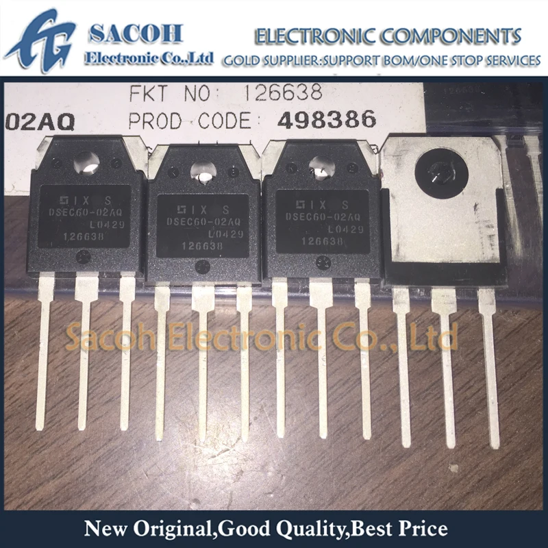 

New original 10PCS/Lot DSEC60-02AQ or DSEC60-03AQ or DSEK60-04AQ TO-3P 60A 200V Fast Recovery Epitaxial Diode