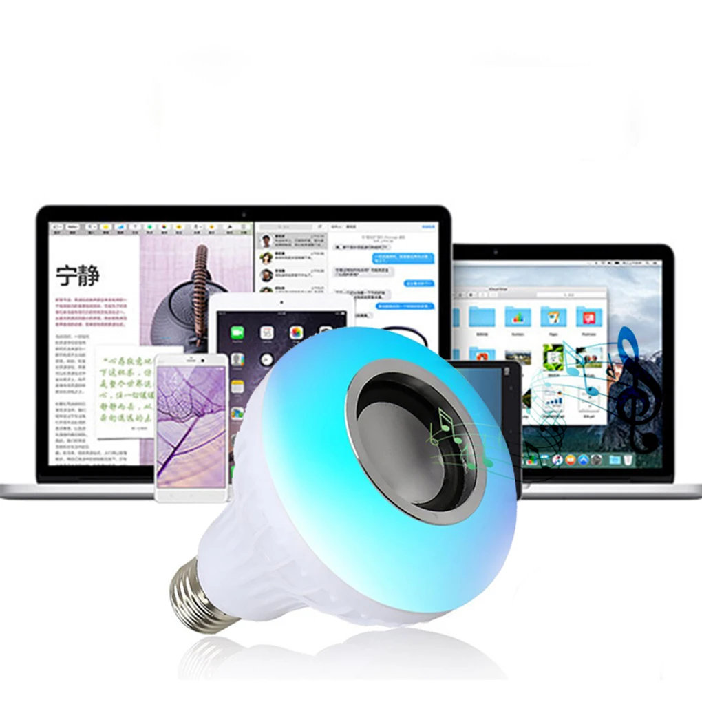 E27 Bluetooth Music Led Lightbulb Colorful Stage Smart Remote Control Bulb | Электроника