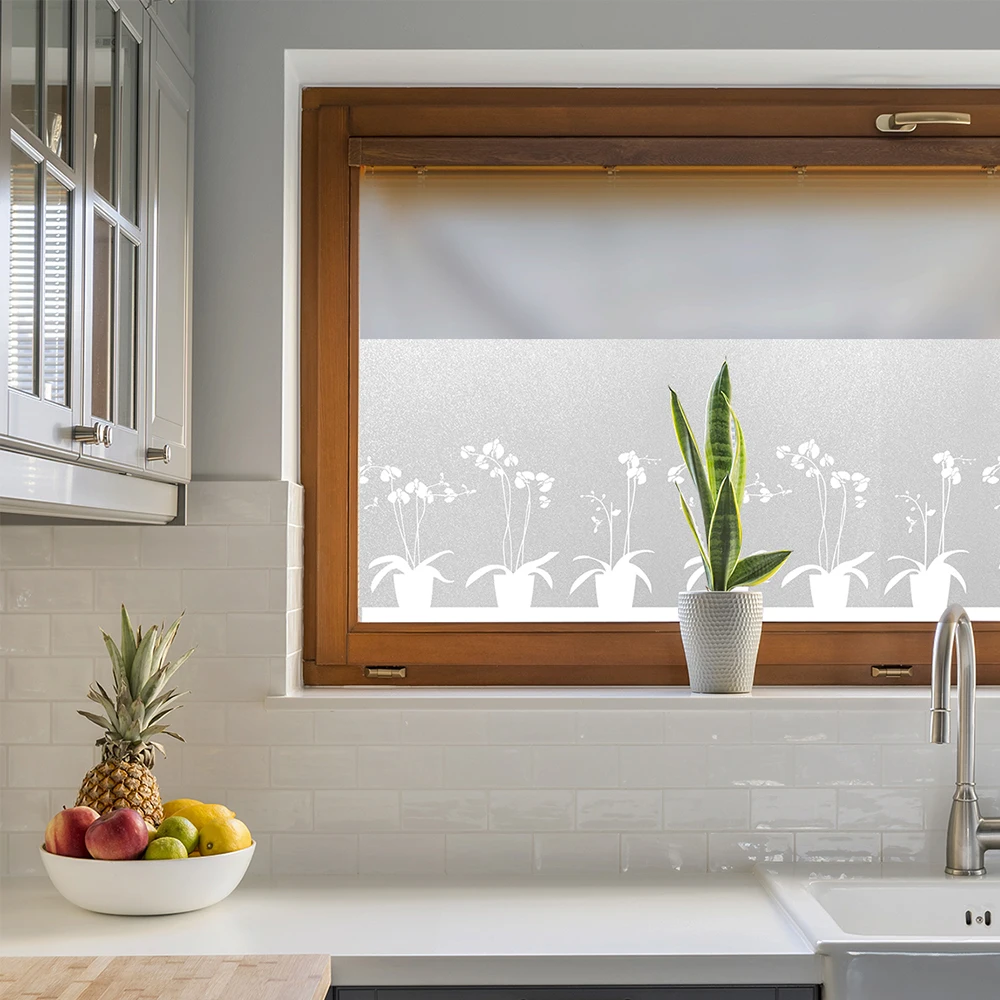 FANCY-FIX Static window film Frosted glass sticker on privacy Waterproof bathroom decorative dropship | Дом и сад
