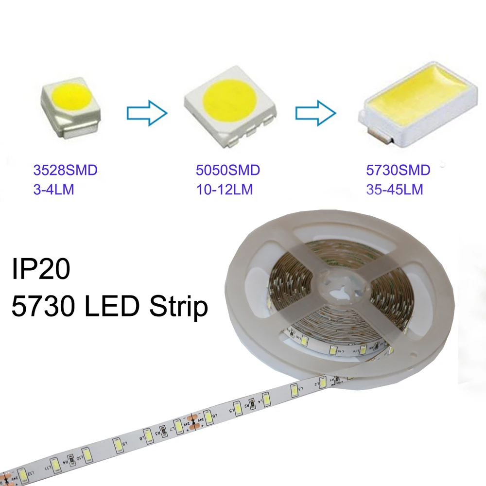 Светодиодная лента 5630 5730 SMD DC 12V водонепроницаемый IP65 IP33 гибкая гирлянда