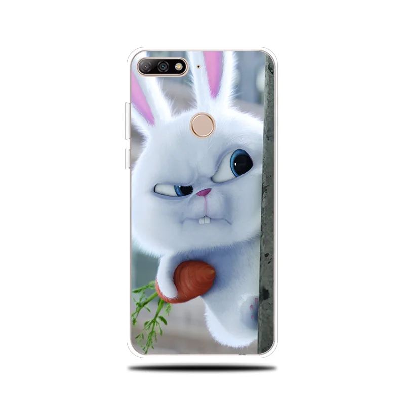 Rabbit Pikachu Silicone Phone Case For Huawei Y5 Y6 ii Prime 2017 2018 Cover Y7 Pro Y9 2019 |