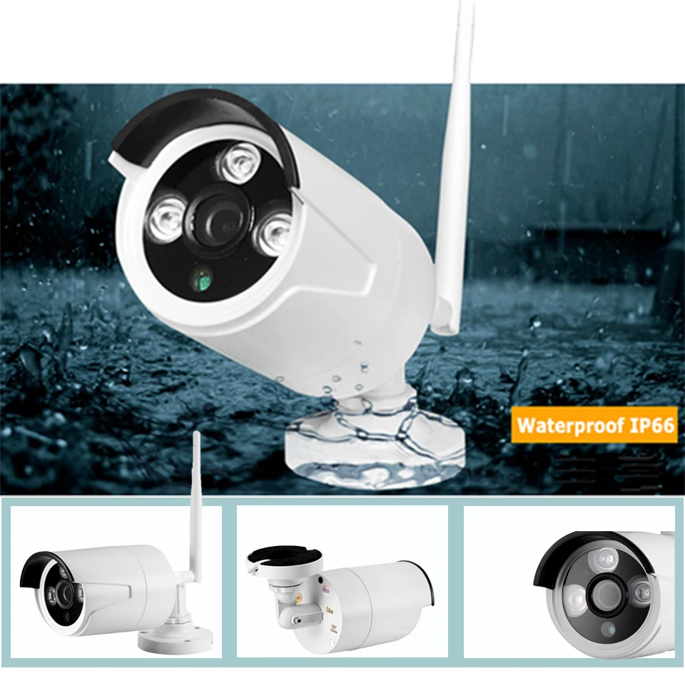 4ch CCTV Системы Беспроводной 960 P NVR комплект 4 шт. 1.3mp ИК Открытый P2P Wi Fi ip cctv