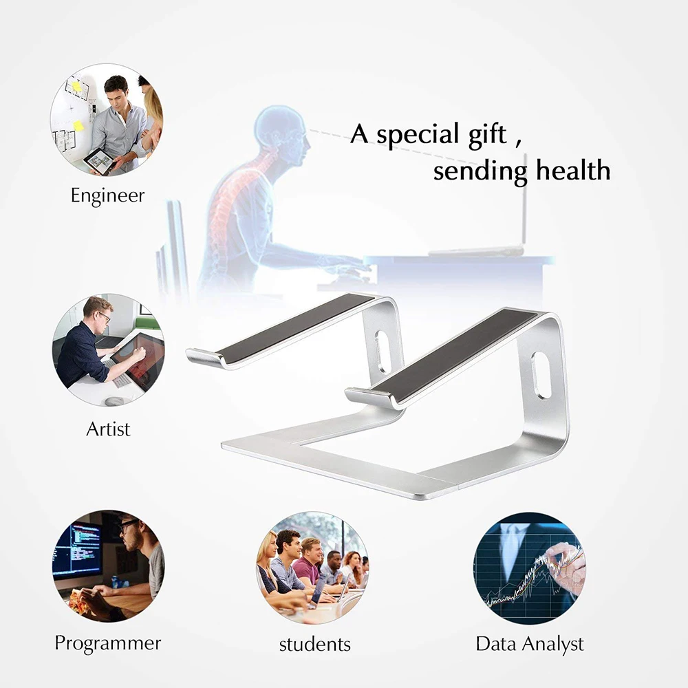 Laptop Stand Portable Aluminum Lapdesk Office Lapdesks Ergonomic Notebook Stands for Macbook Cooling Pad Bracket Holder | Компьютеры и