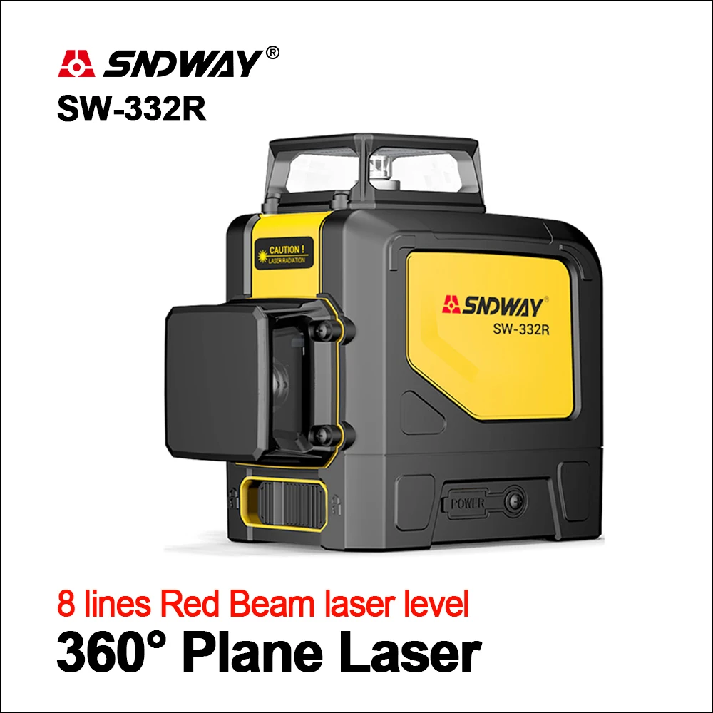 SW-332R Лазер sndway нивелиры лазерный уровень 360 градусов зеленый лазерный уровень 3D поворотный самонивелирующийся вертикальный горизонтальный 12 линий лазерный нивелир - Цвет: SW-332R