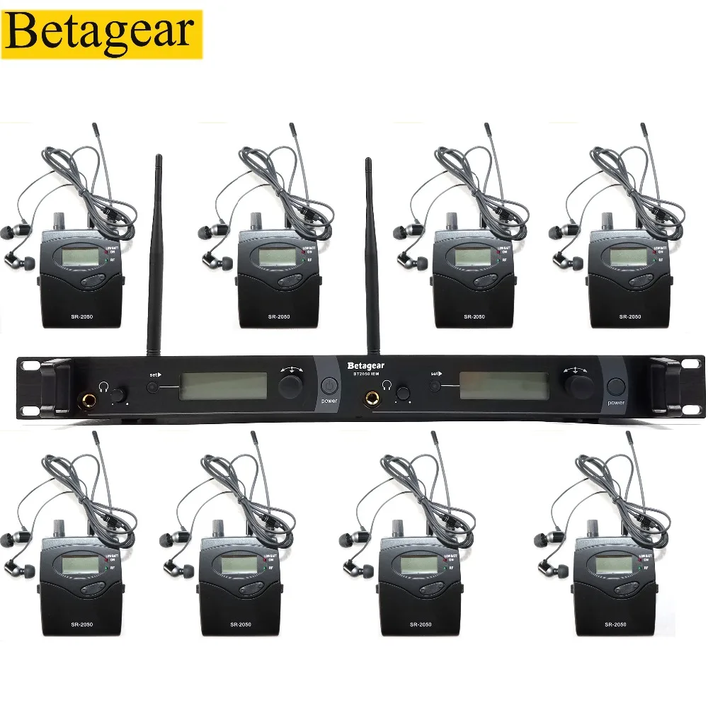 Betagear SR2050 IEM 8 приемников в ухо сценическая система монитор BT2050 наушники сценический монитор iem система мониторинга