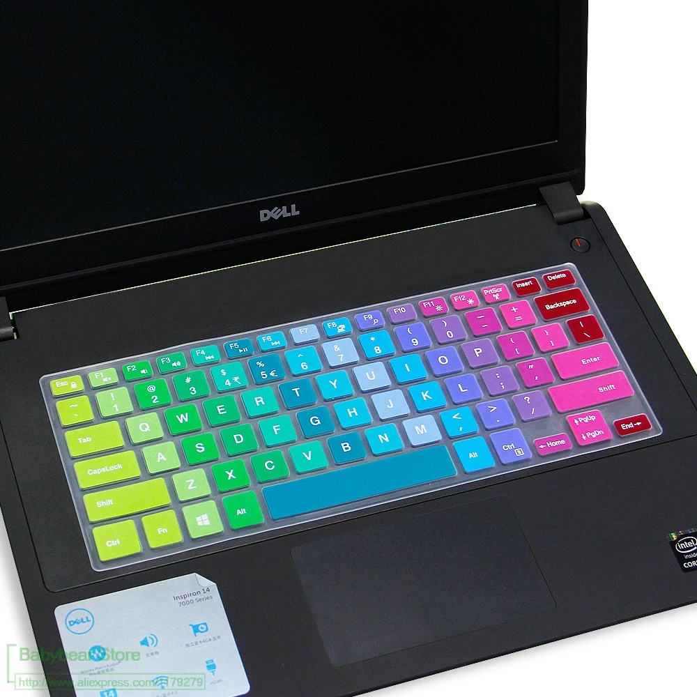 14 дюймовая Силиконовая защита для клавиатуры ноутбука кожа DEll Inspiron vostro 7000 7460 7560 Ins