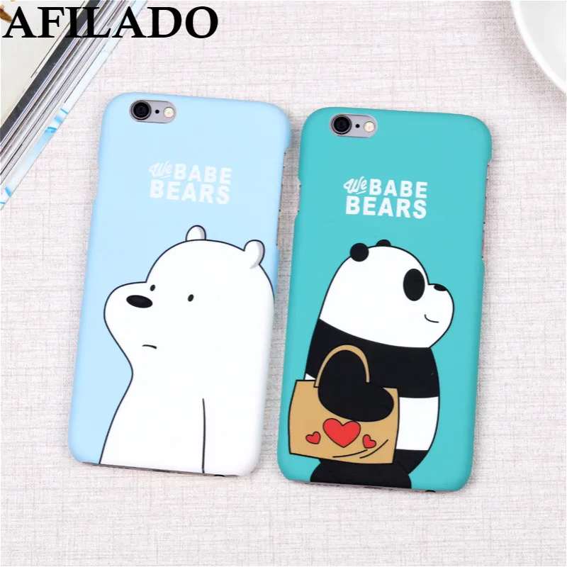Горячие милый мультфильм жесткий матового пластика Coque крышка для iPhone 6 6S плюс