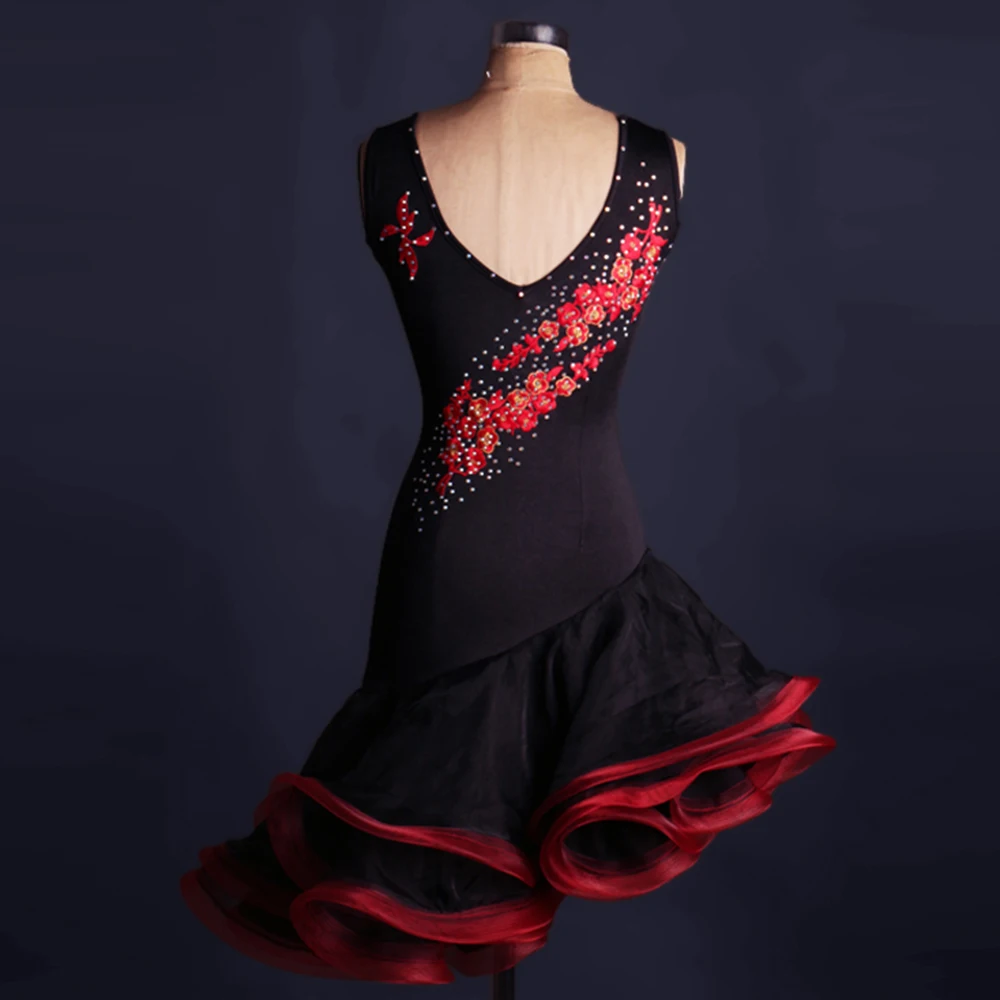 Новинка 2019 стильное платье для латиноамериканских танцев женщин и девочек
