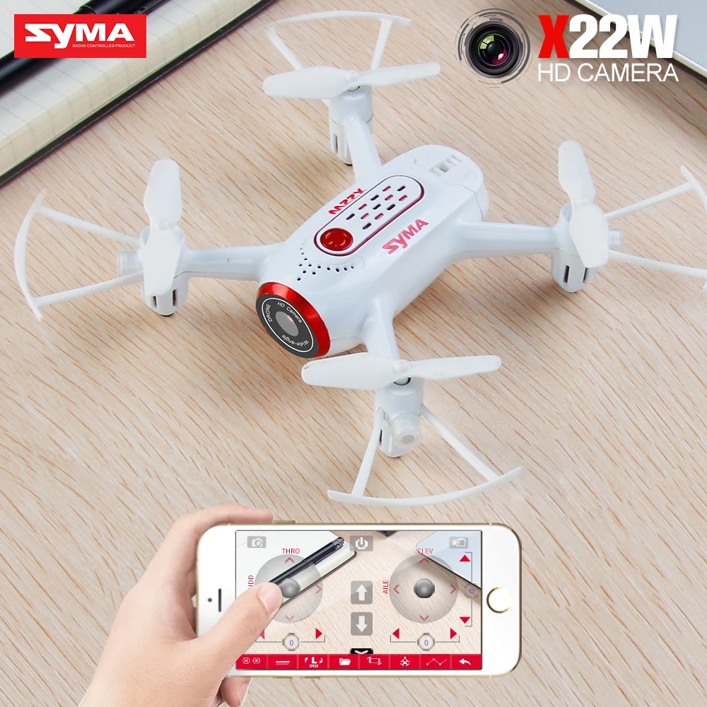 SYMA X22W Радиоуправляемый Дрон с камерой вертолет Квадрокоптер самолет FPV Wifi