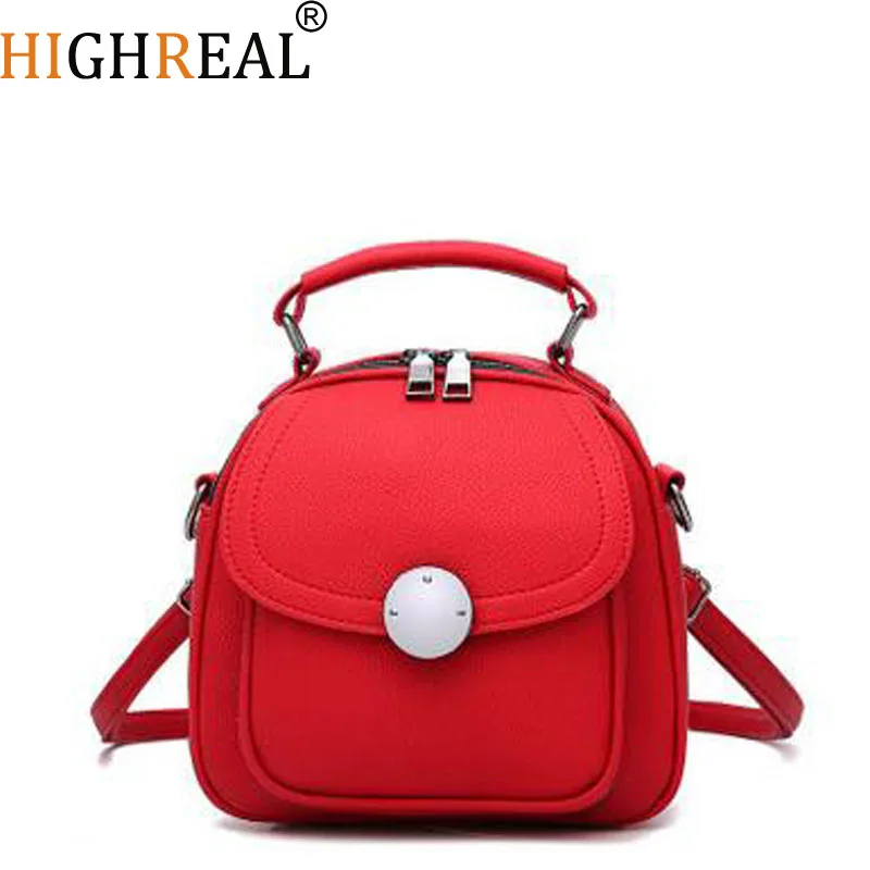 Новинка модные корейские МИНИ-рюкзаки HIGHREAL из искусственной кожи женская сумка