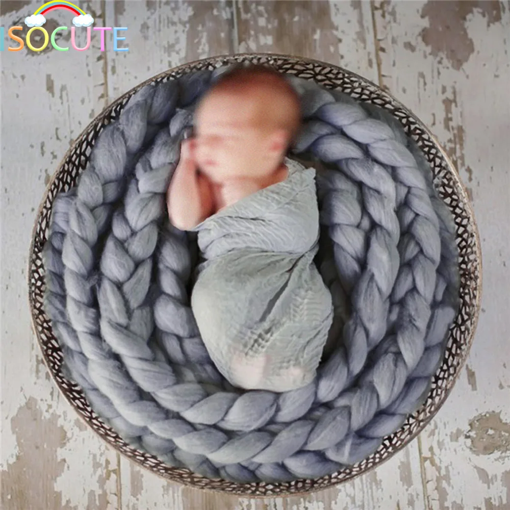 Isocute 5 шт./лот веревка шерсть новорожденных Подставки для фотографий крючком