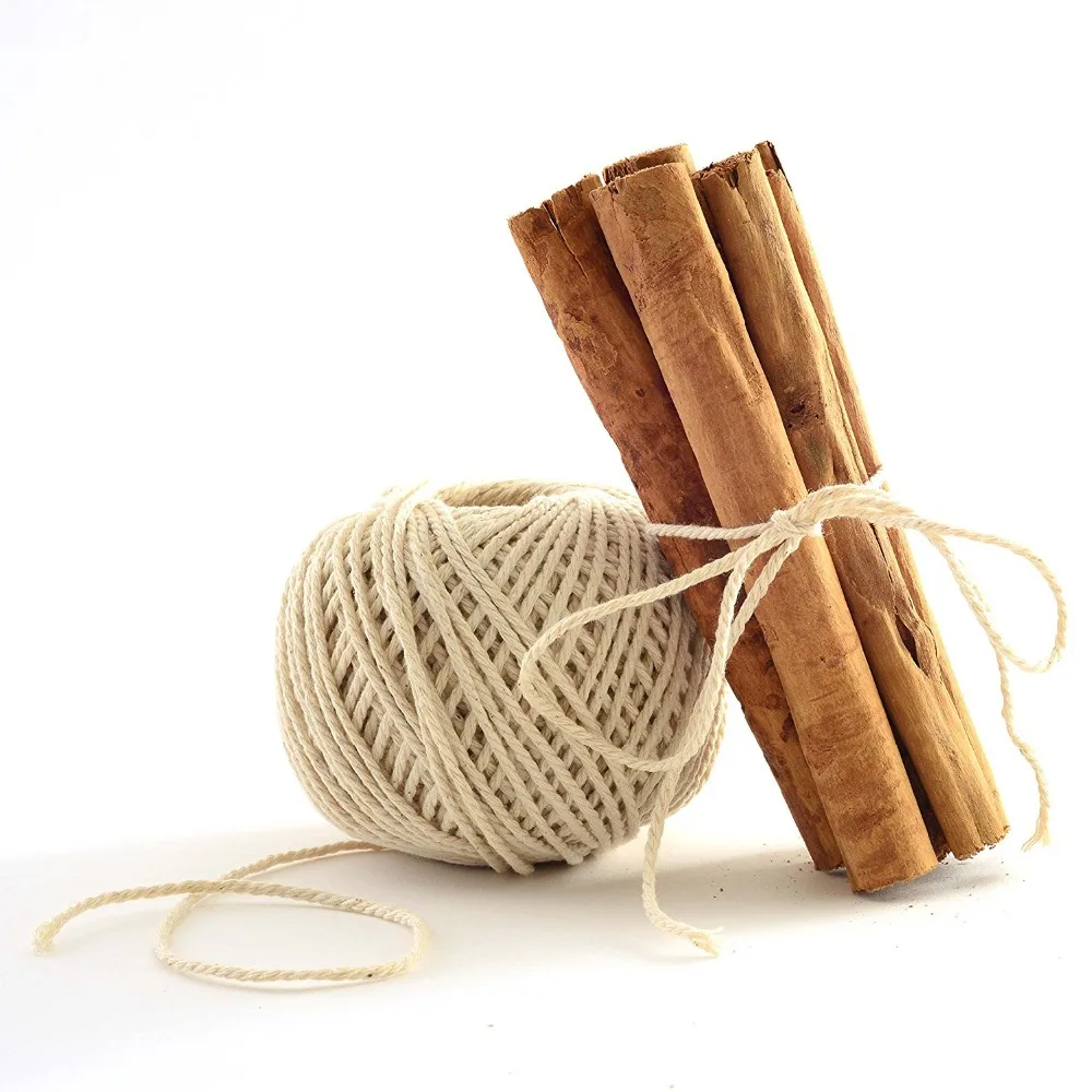 

Cotton Twine Pack of 4 , 220-feet each, of food safe, unbleached, natural, 100% cotton, 18 ply twine