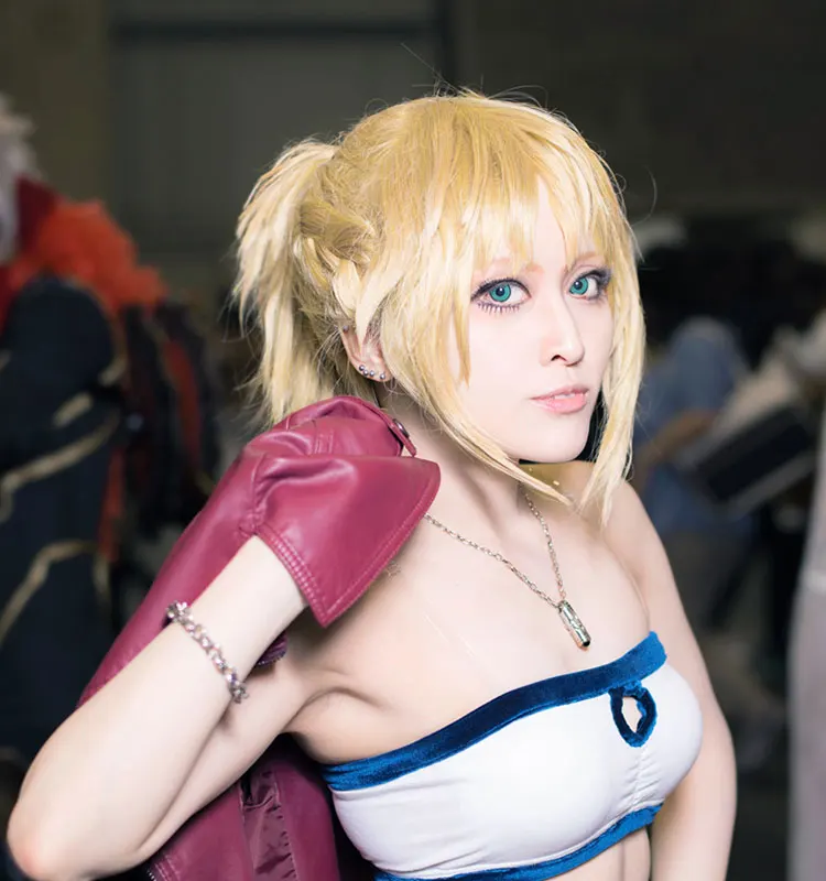 HSIU высокое качество Mordred косплей парик Fate/Apocrypha костюм играть женщина взрослые парики Хэллоуин Аниме игры волосы