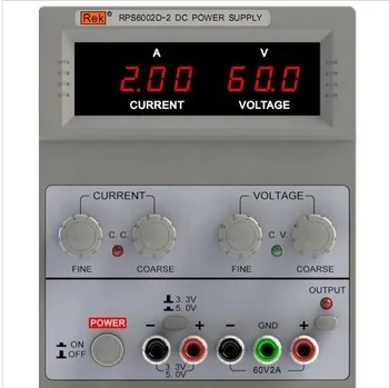 REK RPS6002D-2 цифровой источник питания постоянного тока регулируемый 60 в Двойной