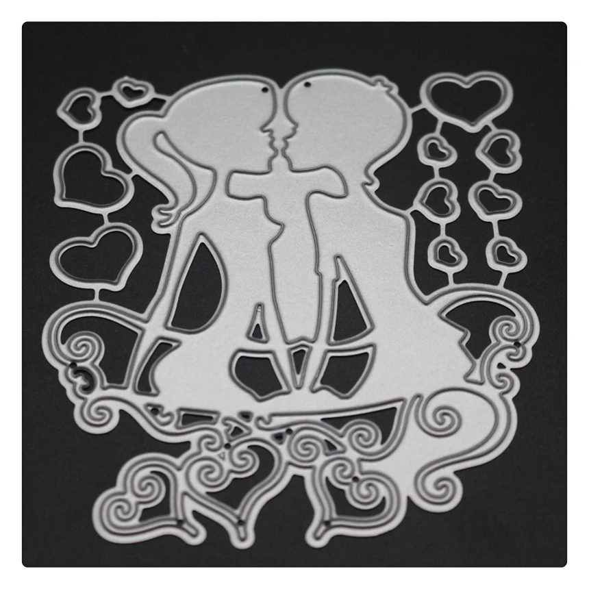 YINISE высечки для скрапбукинга металлические трафареты карточки влюбленных