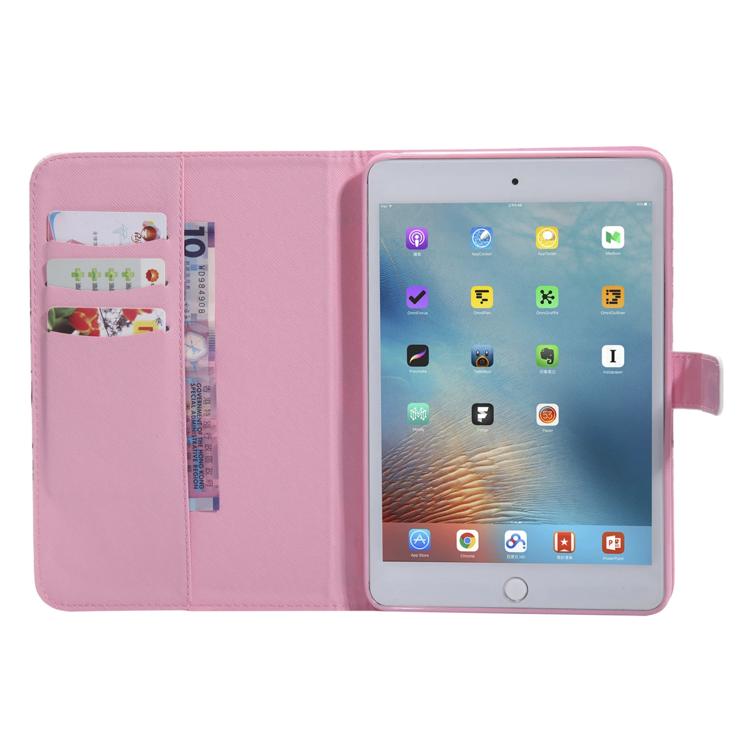 Модный чехол-книжка из искусственной кожи для Apple iPad Mini 4 Mini4 чехол-подставка с