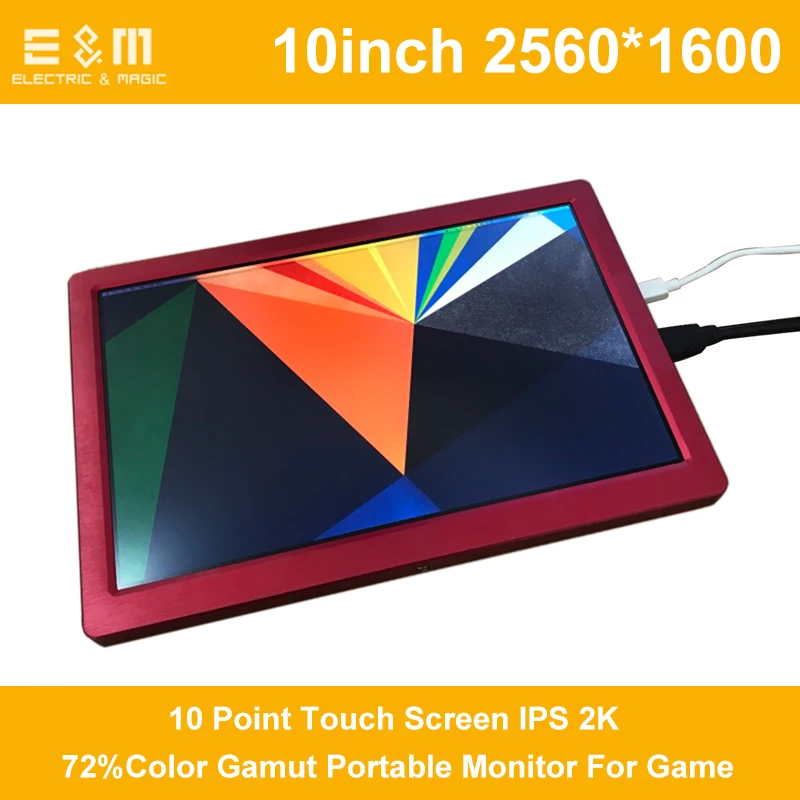 10 дюймовый сенсорный экран IPS 2K портативный монитор для игр Ps3 Ps4 Xbox NS HDMI 2560*1600 USB 5V