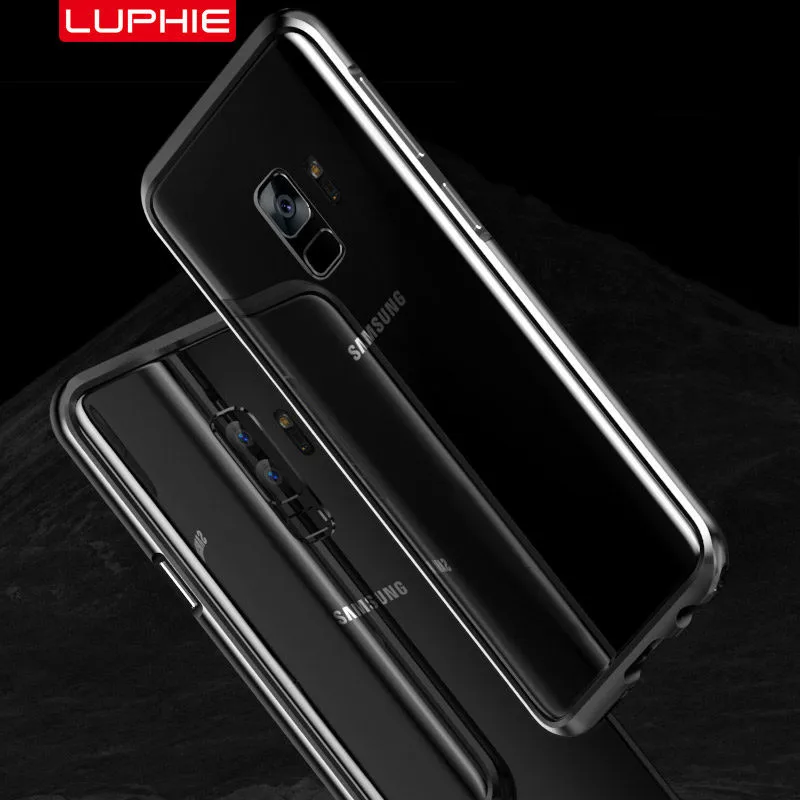 Металлический бампер для Samsung Galaxy S9 Plus противоударный чехол двухцветный
