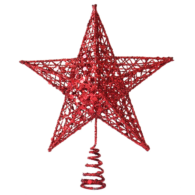 Red Новинка, Рождественские Елочные верхние украшения, звезды для дома, настольные топперы, декоративные аксессуары, Рождественские декоративные принадлежности - Цвет: Red