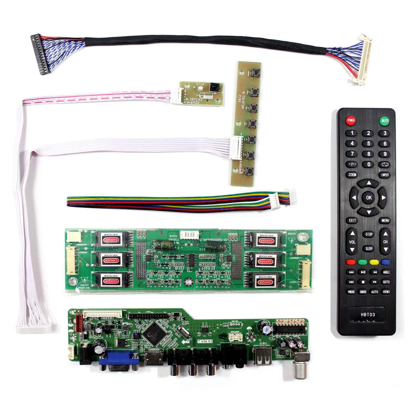 Плата контроллера H DMI VGA AV USB RF LCD для ЖК-экрана 20 1 дюйма 1680X1050 M201EW01 LM201M2-L02 |