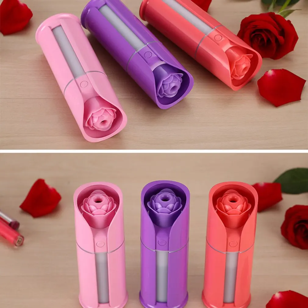 Мини USB Ультразвуковой увлажнитель воздуха в форме розы Арома эфирное масло
