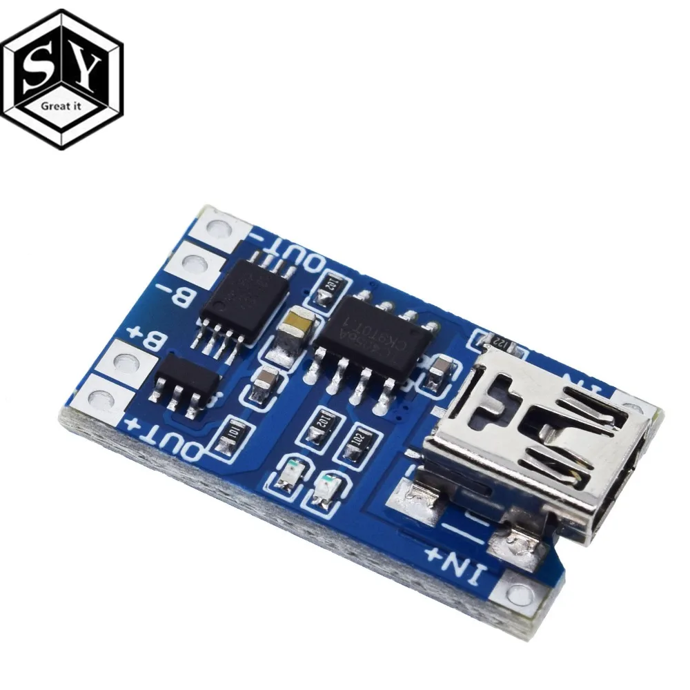 Type-c/Micro USB 5V 1A 18650 TP4056 модуль зарядного устройства для литиевых батарей зарядная плата с двухканальная видеокамера с защитой функции 1A литий-ионный аккумулятор