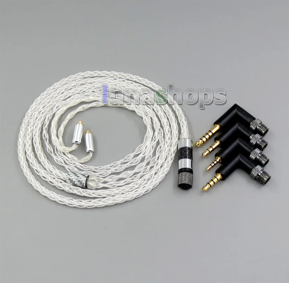 LN006256 2 5 мм 4 xlr Сделано в Китае 1 разъем 8 ядер 99.99% чистый Серебристые наушники
