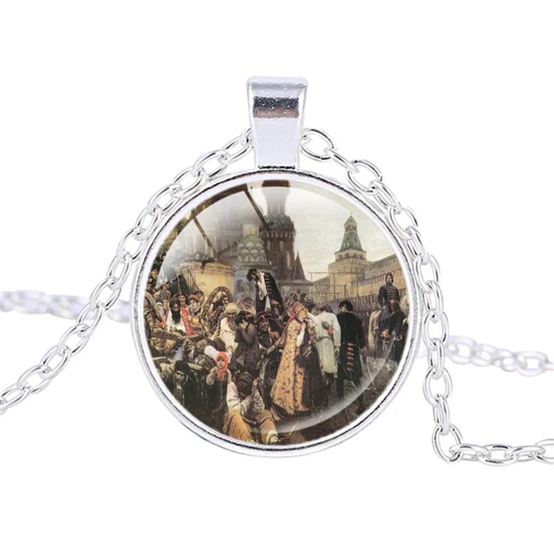 Василий Сурикова Jewelry утро streltsy's выполнения ожерелье фото Стекло Кабошон