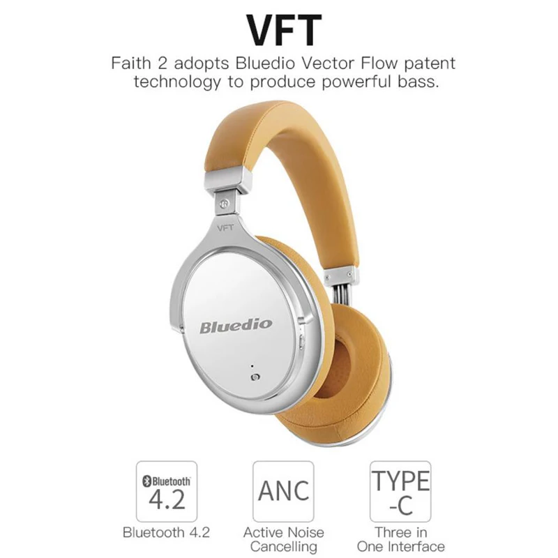 Bluedio F2 активное шумоподавление беспроводные Bluetooth наушники стерео Hi Fi музыка
