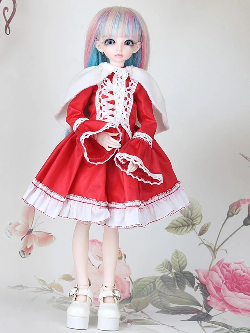 1/3 1/4 1/6 BJD Кукла SD одежда красное платье DIY для девочек Бесплатная доставка|bjd dress|1/6