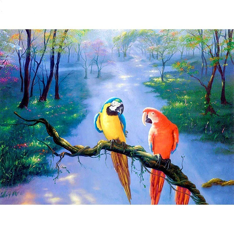 

Full Square/Round DIY Diamond Embroidery Parrot 5D Diamond Painting Rhinestone Mosaic Decor HYY