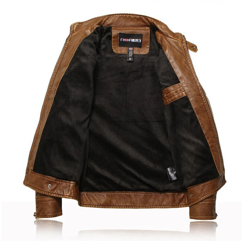 Фирменная Новинка мотоциклетные кожаные куртки мужские jaqueta de couro masculina куртка