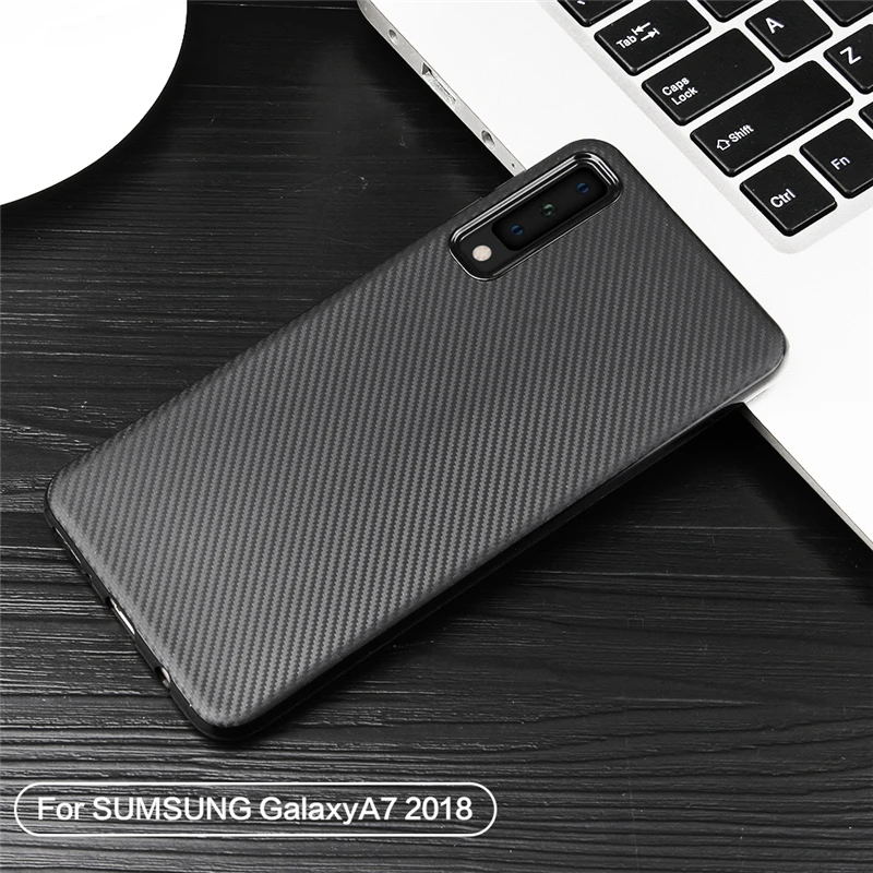 Чехол для Samsung Galaxy A7 мягкий силиконовый резиновый чехол телефона 2018 | Мобильные