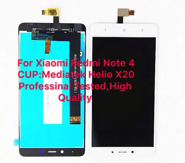 Для Xiaomi Redmi Note 4 MediaTek ЖК дисплей Дисплей полный кадр Сенсорный экран Панель note4 MTK