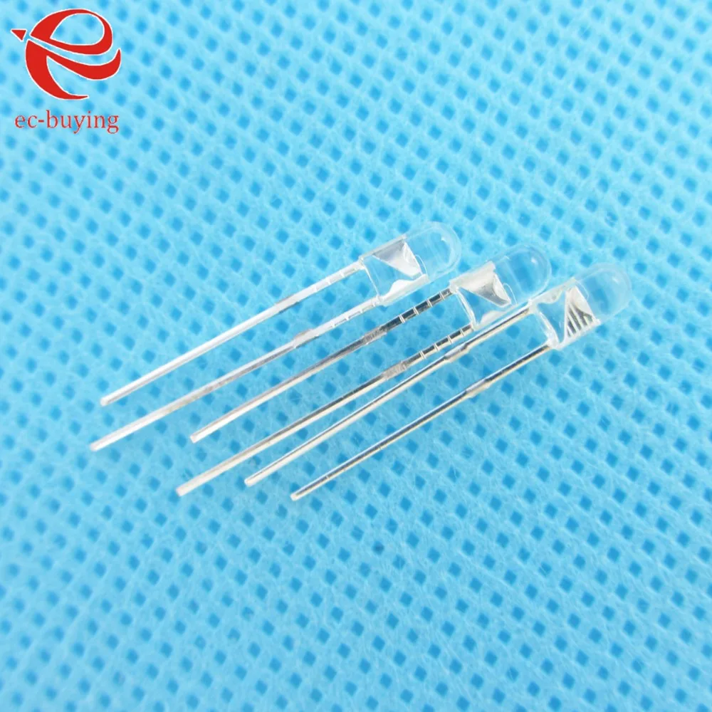 3 мм белый светодиод Круглый светоизлучающий диод прозрачный ультра яркий