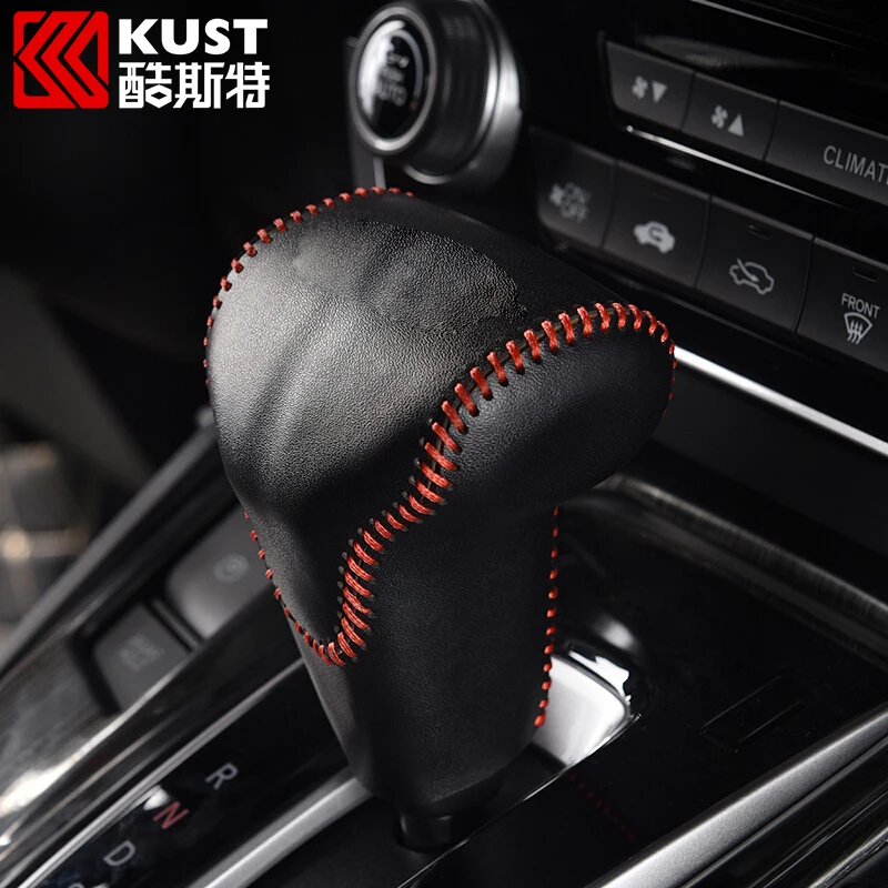 Kust DIY натуральная кожа автомобиля сдвиг шестерни Pad ручка переключения Чехлы для
