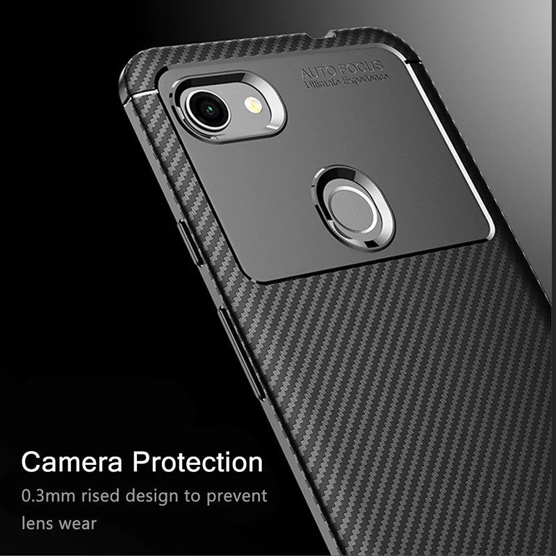 Чехол из углеродного волокна для Google Pixel 3A XL полная Защита задняя крышка Мягкий