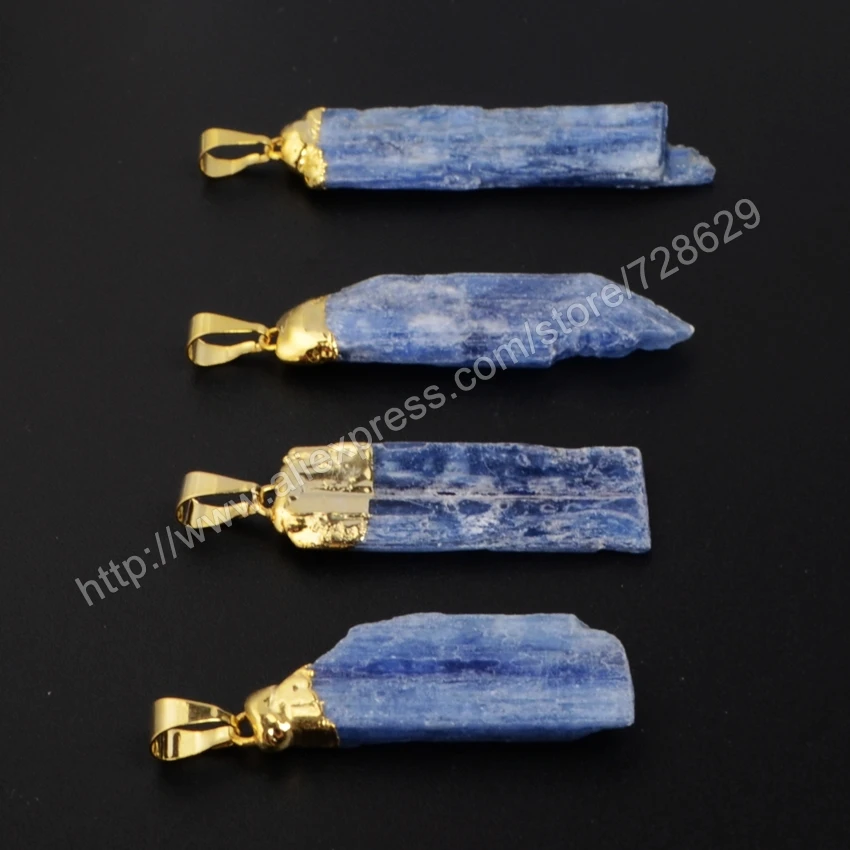 BOROSA 5 шт золотой цвет грубый натуральный кинит кулон WX017|natural pendant|pendant goldgold plated pendant