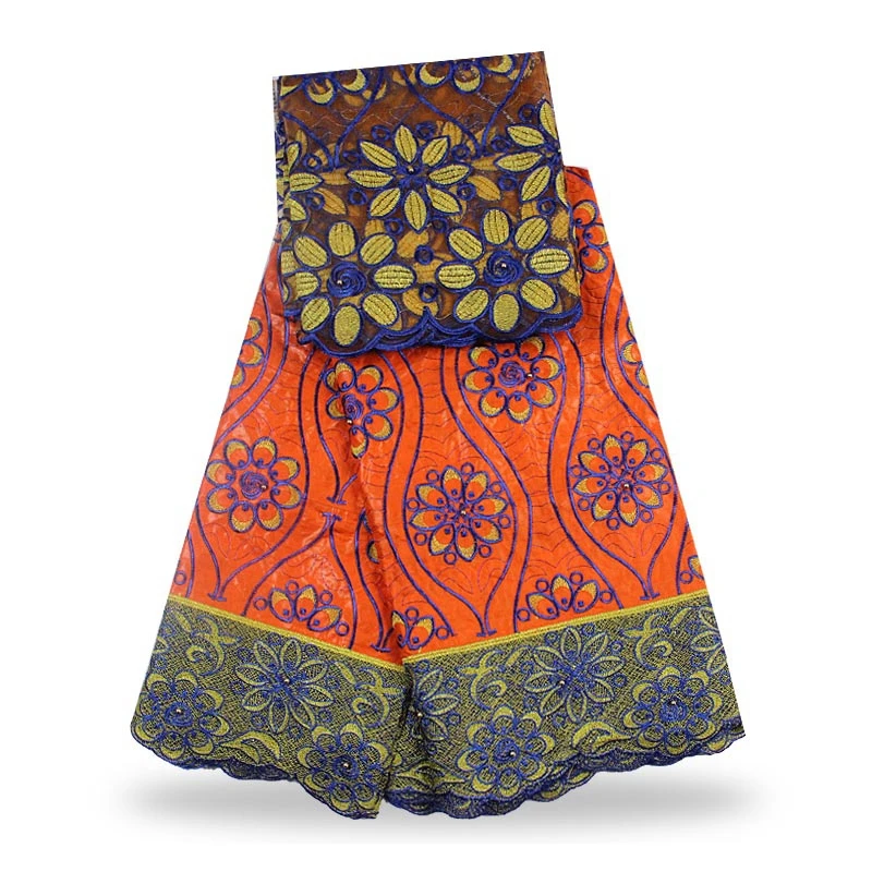 Getzner Brocade Базен Riche заводская цена Африканский кружевная ткань с блузка модная 2