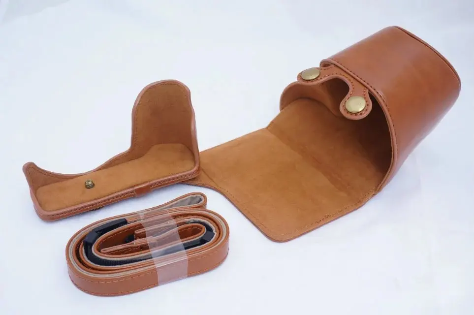Camera Bag PU Case Cover 1/4 Screw Mount for Sony ILCE-5000 A5000 ILCE-5100 A5100 (Compatible with 16-50mm lens) | Электроника