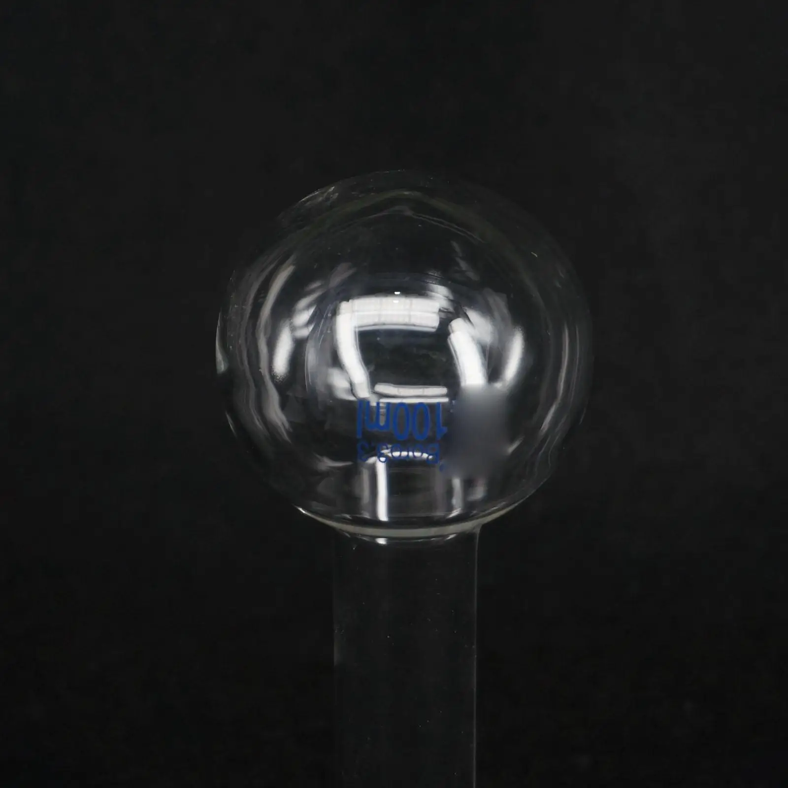 Лабораторная стеклянная фляжка Quickfit 24/29 100 мл с одним длинным горлом и круглыми