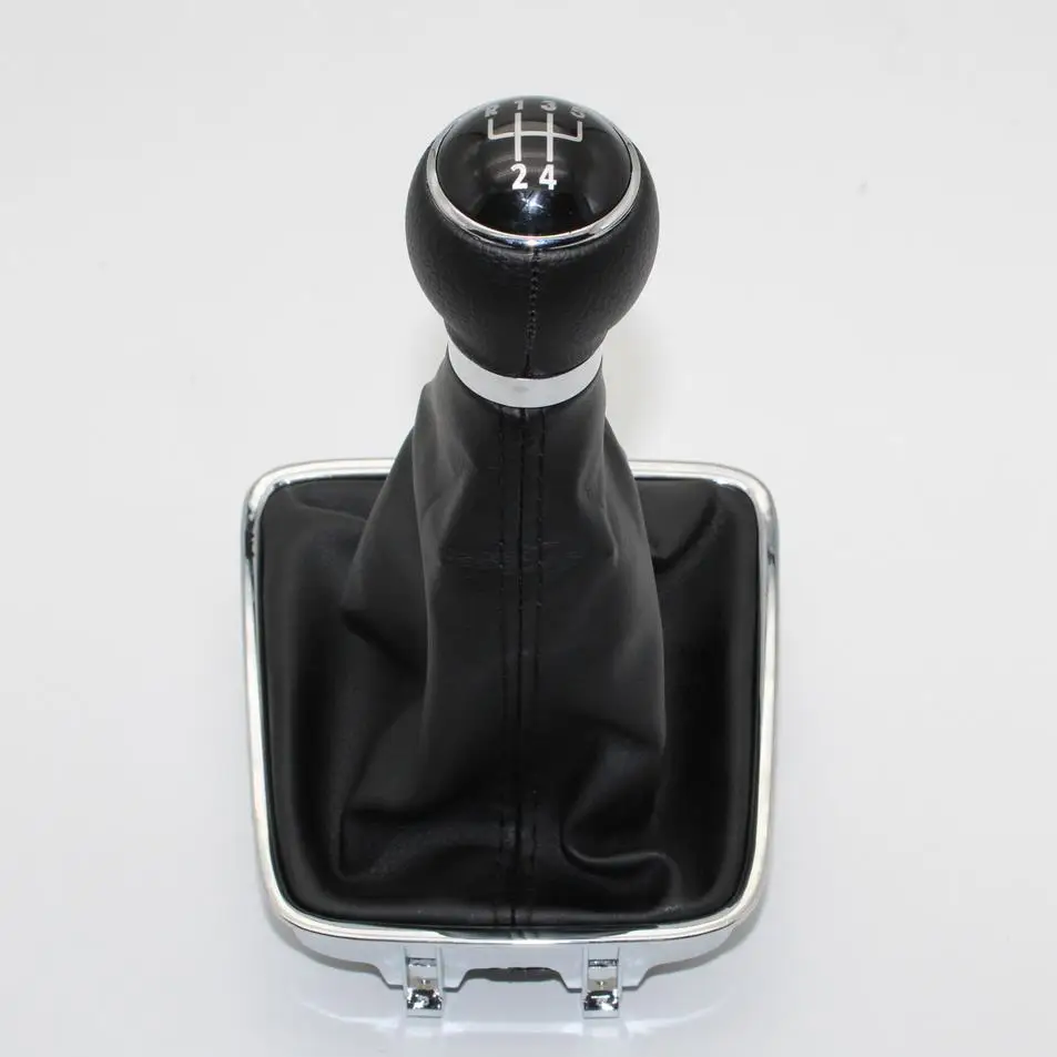 Для VW Golf Plus 2005 2006 2007 2008 2009 2010 2011 2012 2013 автомобиль-Стайлинг 5 скоростей автомобиля ручка переключения передач кожаные ботинки