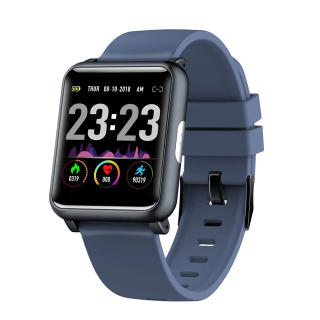 Blue 1,3 дюймов ЭКГ+ PPG монитор HR кровяное давление Smartwatch IP67 Смарт-часы для мужчин и женщин - Цвет: Blue
