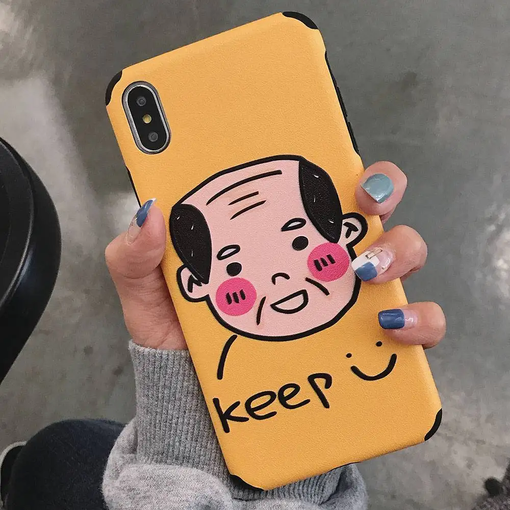 Мягкий ТПУ чехол для пар iphone 7 8 Plus X XS XR Xs Max Чехлы рельефный 6 6S Забавный милый